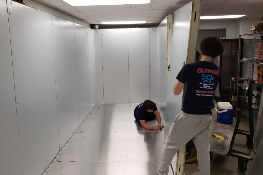 Bloomfield High School Walk in freezer installation OLTROM